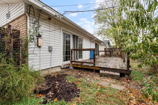 exterior space featuring a deck