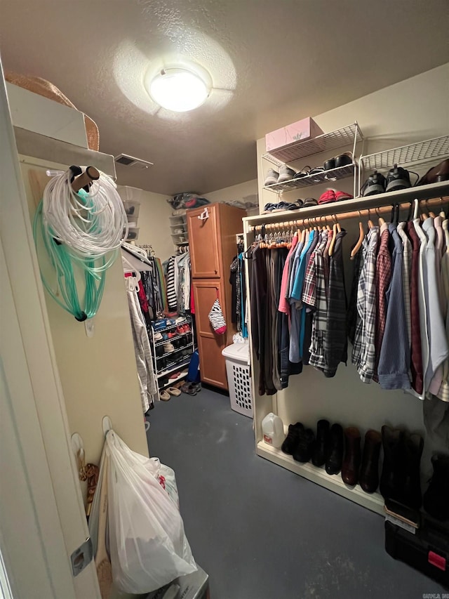 view of walk in closet