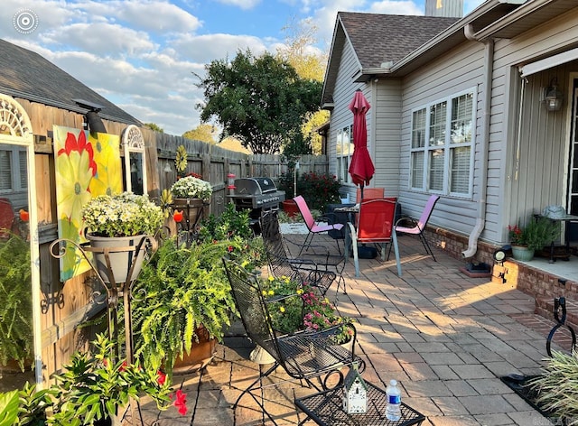 view of patio / terrace featuring grilling area