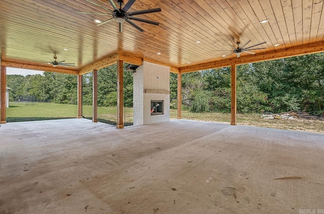 view of patio / terrace with ceiling fan