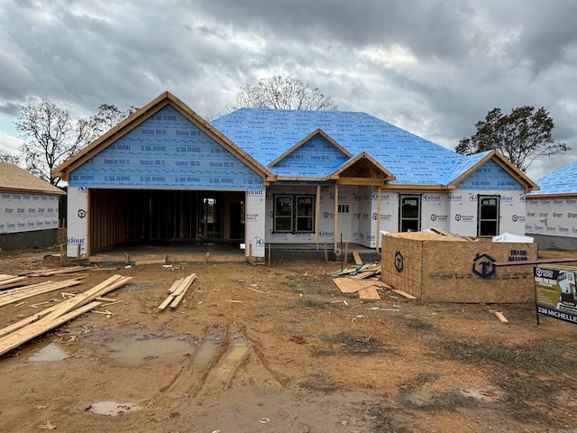 view of unfinished property