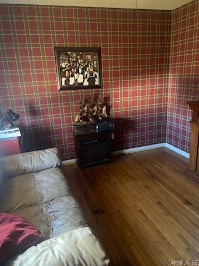 living room featuring hardwood / wood-style floors