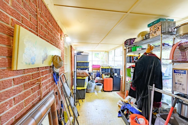 view of storage room