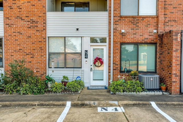 entrance to property with central air condition unit