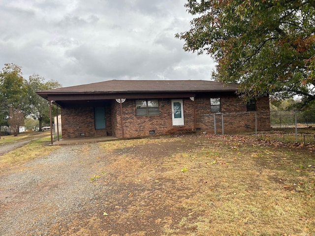 view of front of home