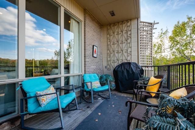 balcony with grilling area