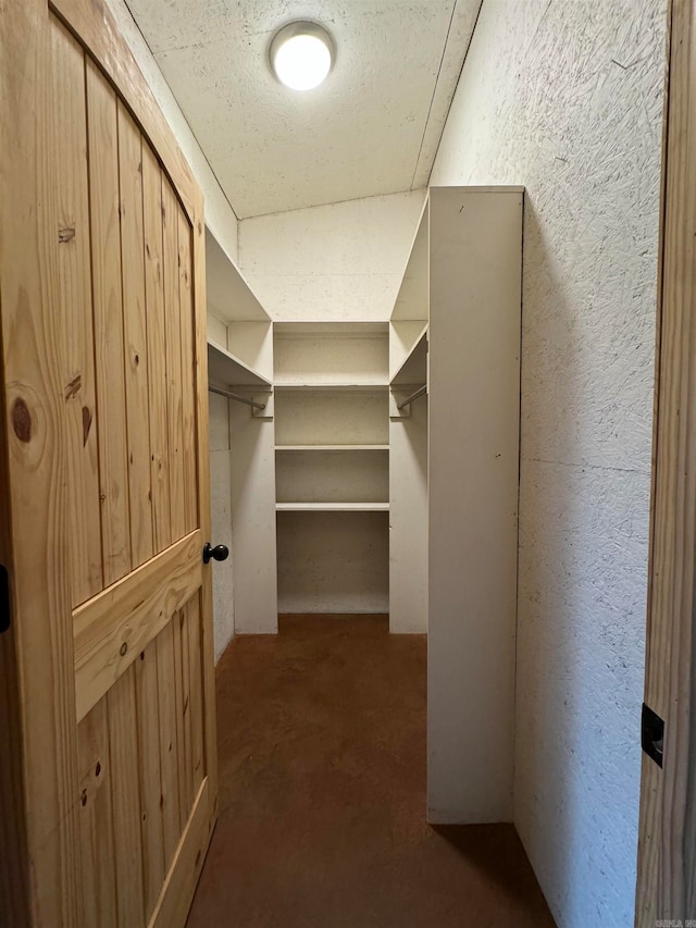 view of walk in closet