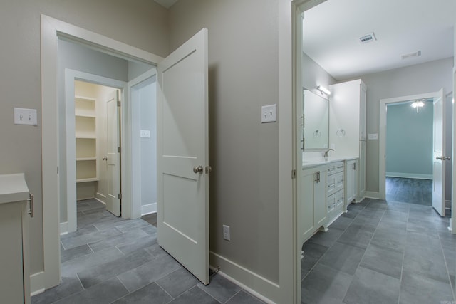 bathroom with vanity