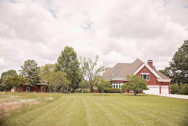 exterior space featuring a garage