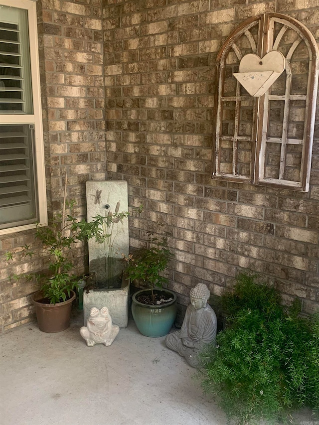 exterior details with concrete floors