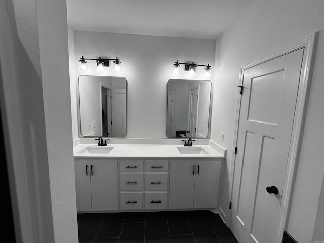 2497 Janet, Benton, AR 72015 - bathroom with tile patterned flooring and double vanity