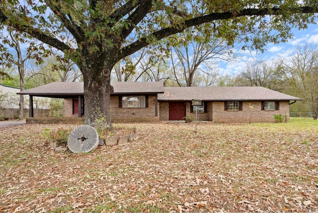 view of ranch-style house