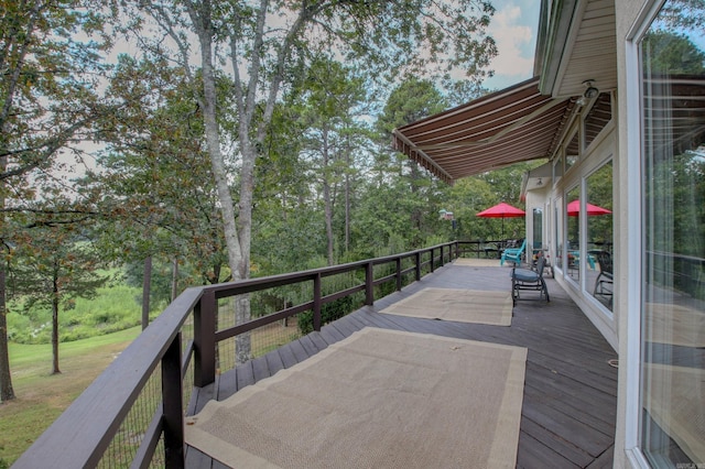 view of wooden terrace