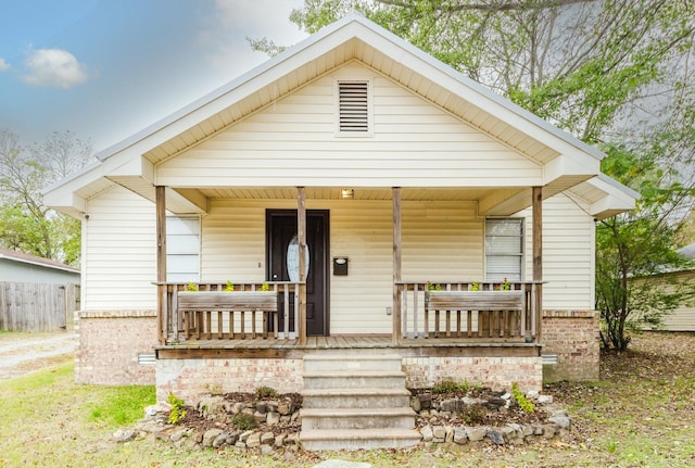 bungalow-style home featuring a porch