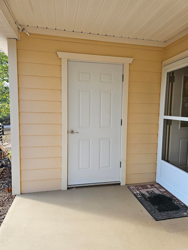 view of doorway to property