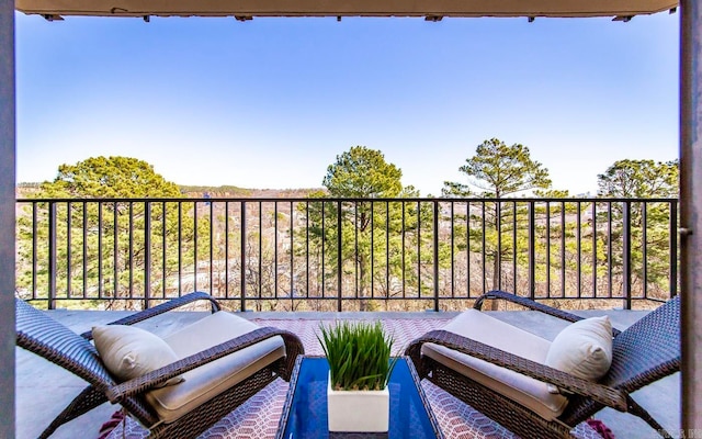 balcony featuring an outdoor living space