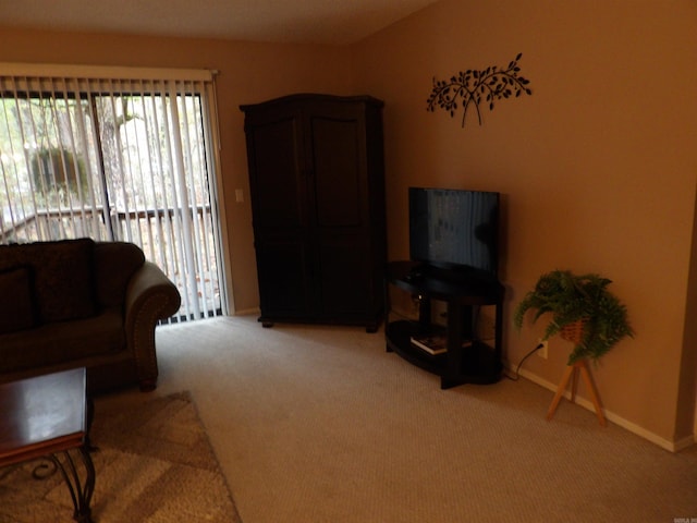 view of carpeted living room