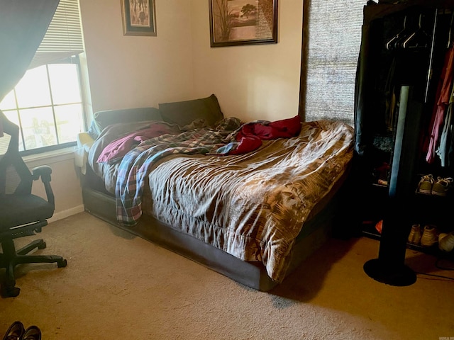 view of carpeted bedroom