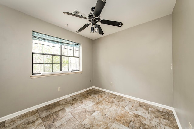 empty room with ceiling fan