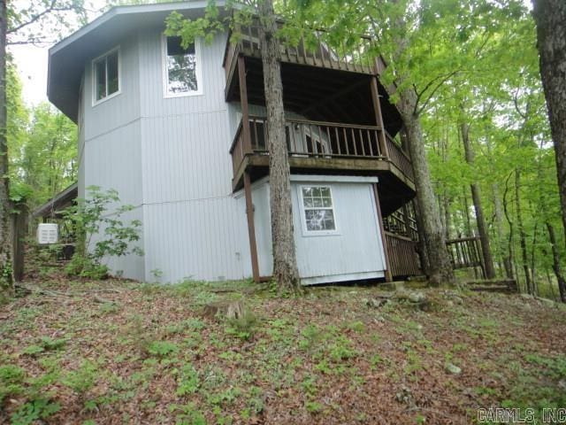 85 Bluff View Dr, Quitman, AR 72131 - back of property with a balcony