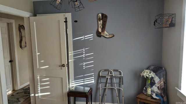 interior space featuring wood-type flooring