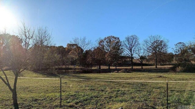 view of yard with a rural view