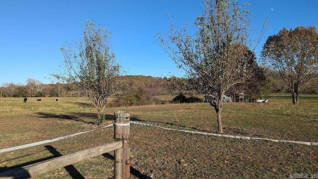 view of yard featuring a rural view