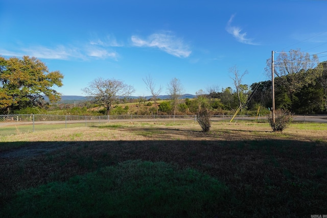 view of yard with a rural view