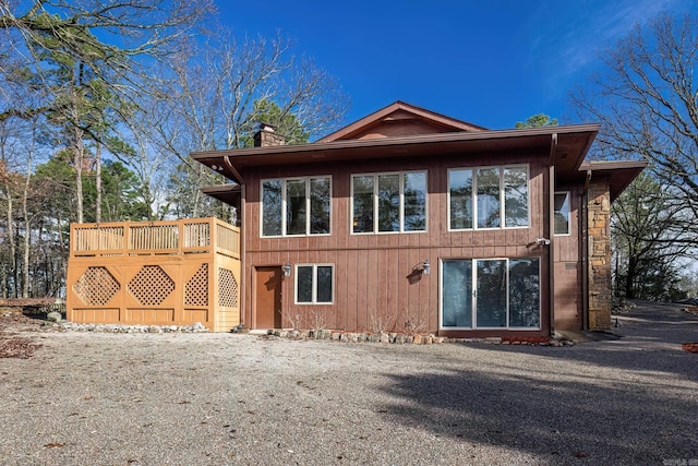 exterior space with a wooden deck