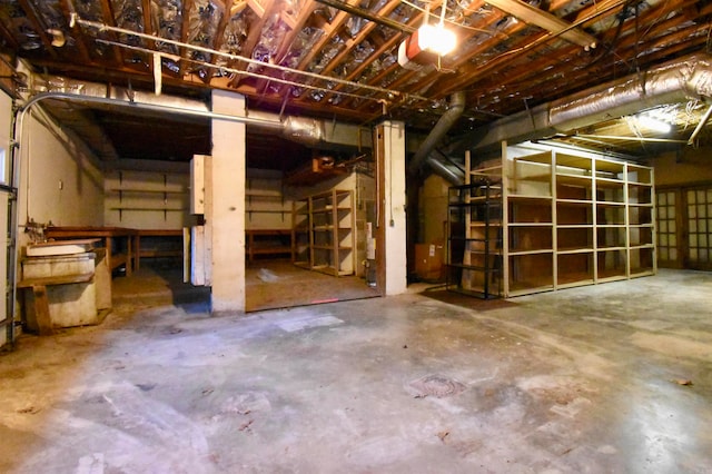 view of basement