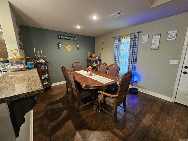 513 Saint Charles Ct, Haskell, AR 72015 - dining area featuring dark wood-style flooring, baseboards, and recessed lighting