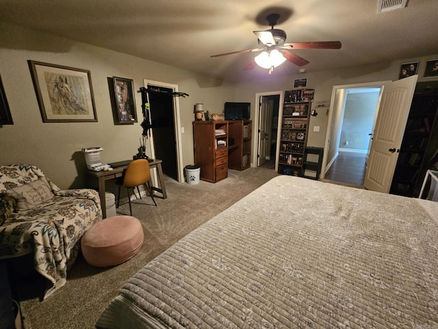513 Saint Charles Ct, Haskell, AR 72015 - bedroom featuring carpet floors and a ceiling fan