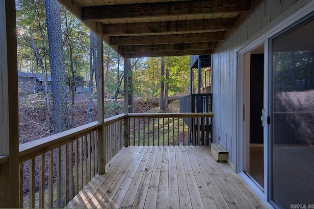 view of wooden deck