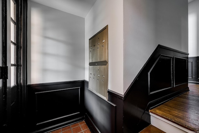 interior space featuring dark wood-type flooring