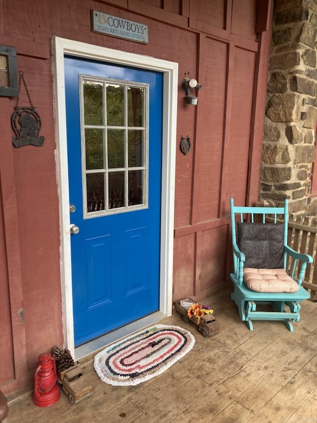 view of doorway to property