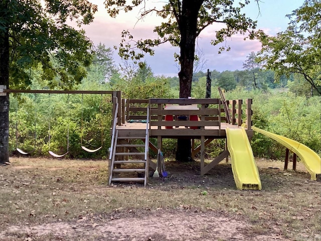 view of playground at dusk