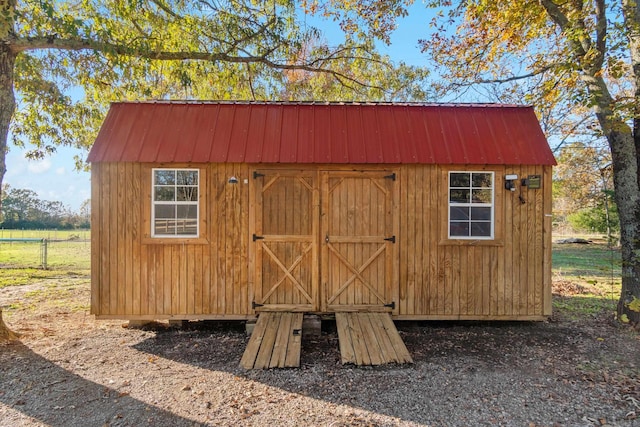 view of outdoor structure