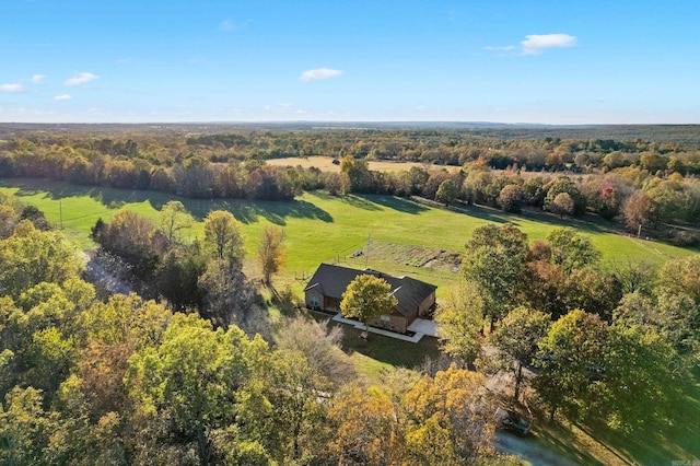 drone / aerial view with a rural view