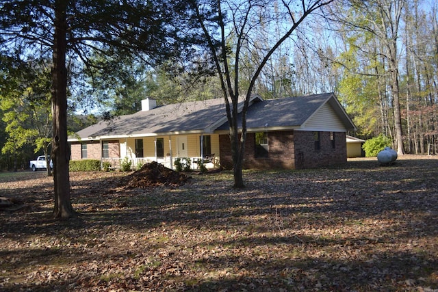 view of front facade featuring a porch