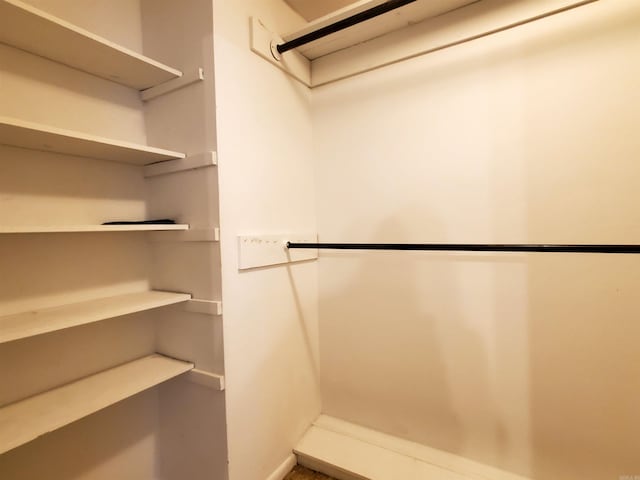 view of walk in closet