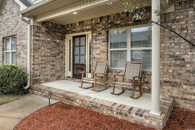 view of patio / terrace with a porch