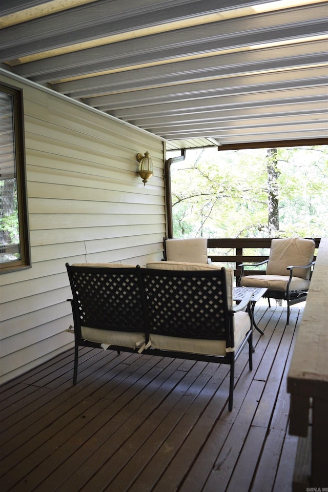 deck featuring an outdoor hangout area