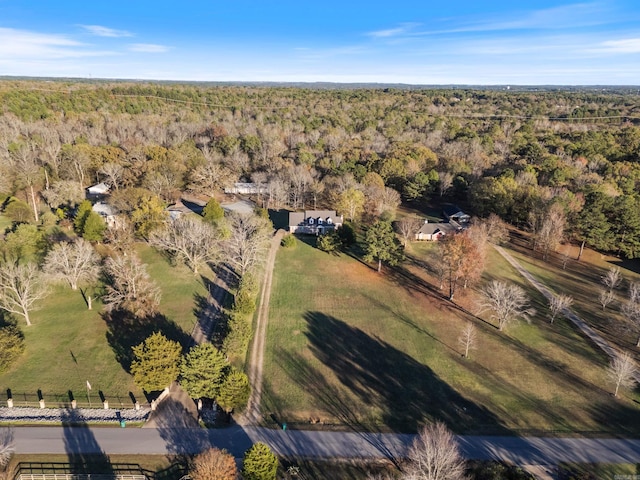 bird's eye view with a rural view