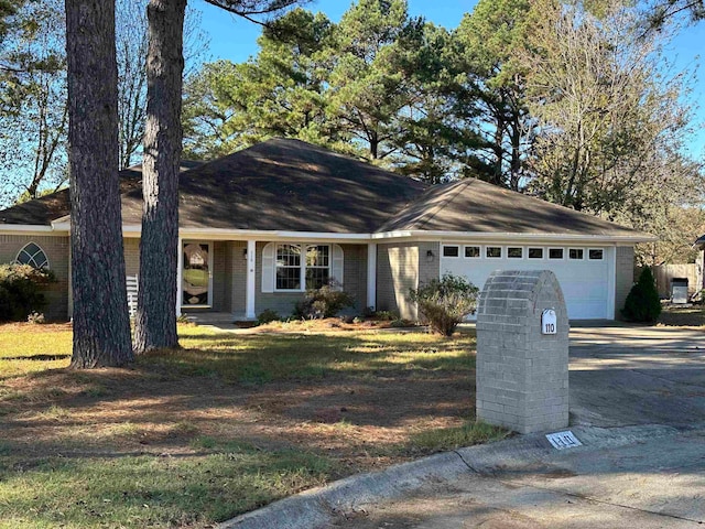 ranch-style house with a garage