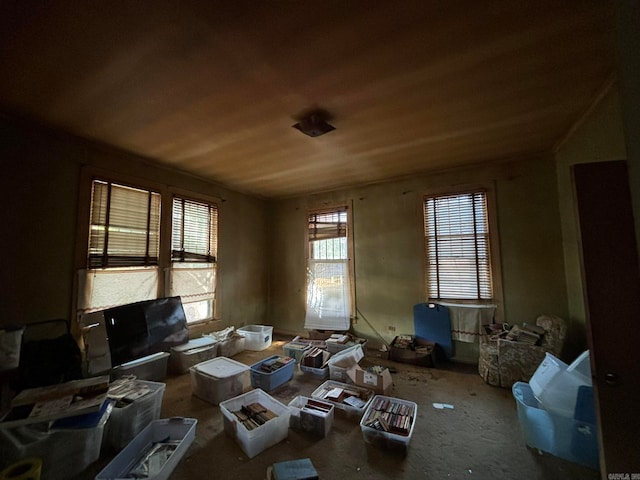 misc room featuring wood ceiling