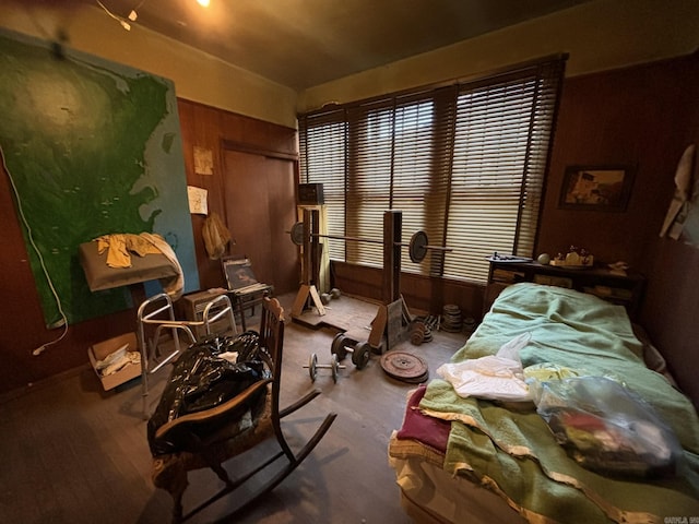 121 NW Cleveland Ave, Camden, AR 71701 - bedroom with wooden walls