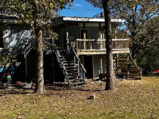 back of house with a sunroom