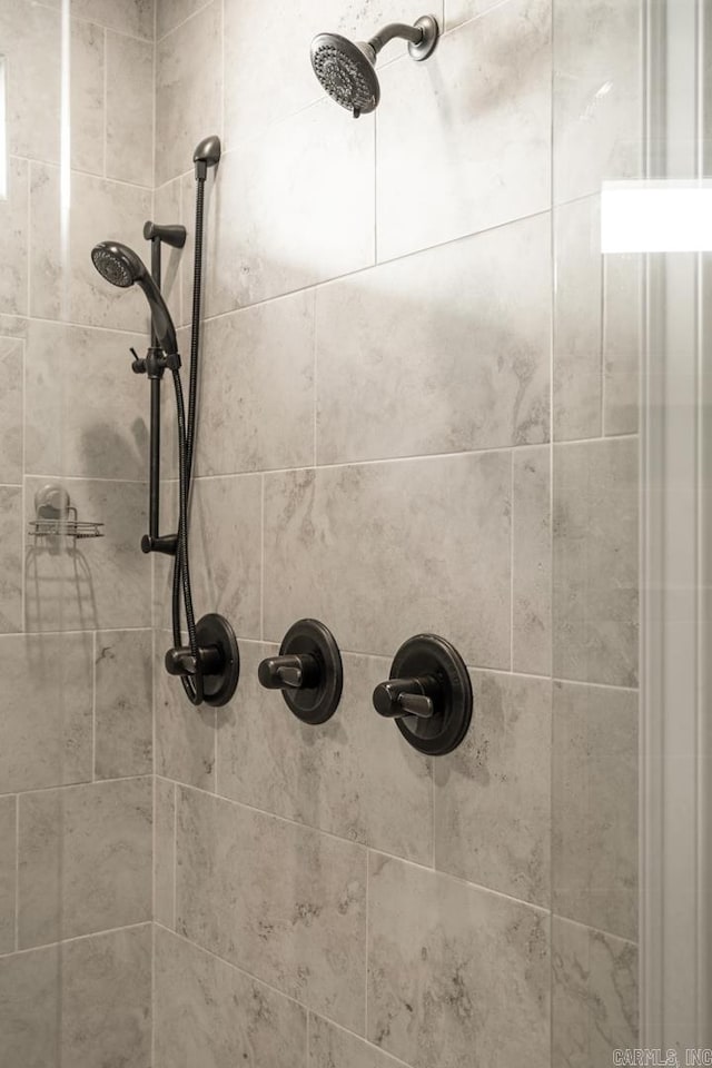 room details featuring tiled shower