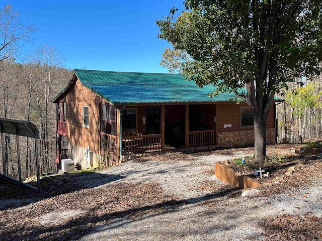 view of front of home with a porch