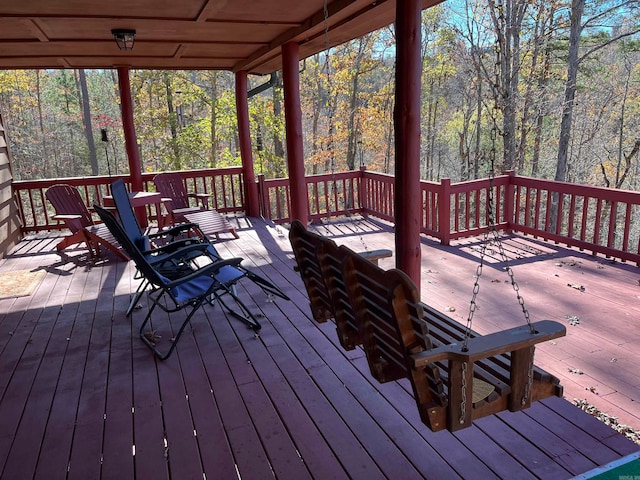 view of wooden terrace